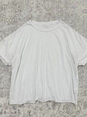 white aerie oversized shirt baggy cotton tee